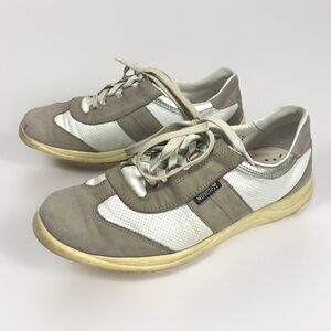 Mephisto Leather Silver Sneakers Comfort Shoe ( US 8 ) Run off Air Jet